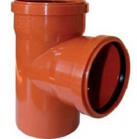 Тройник ПВХ для наружной канализации(оранжевый)