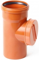 Ревизия ПВХ для наружной канализации(оранжевая)